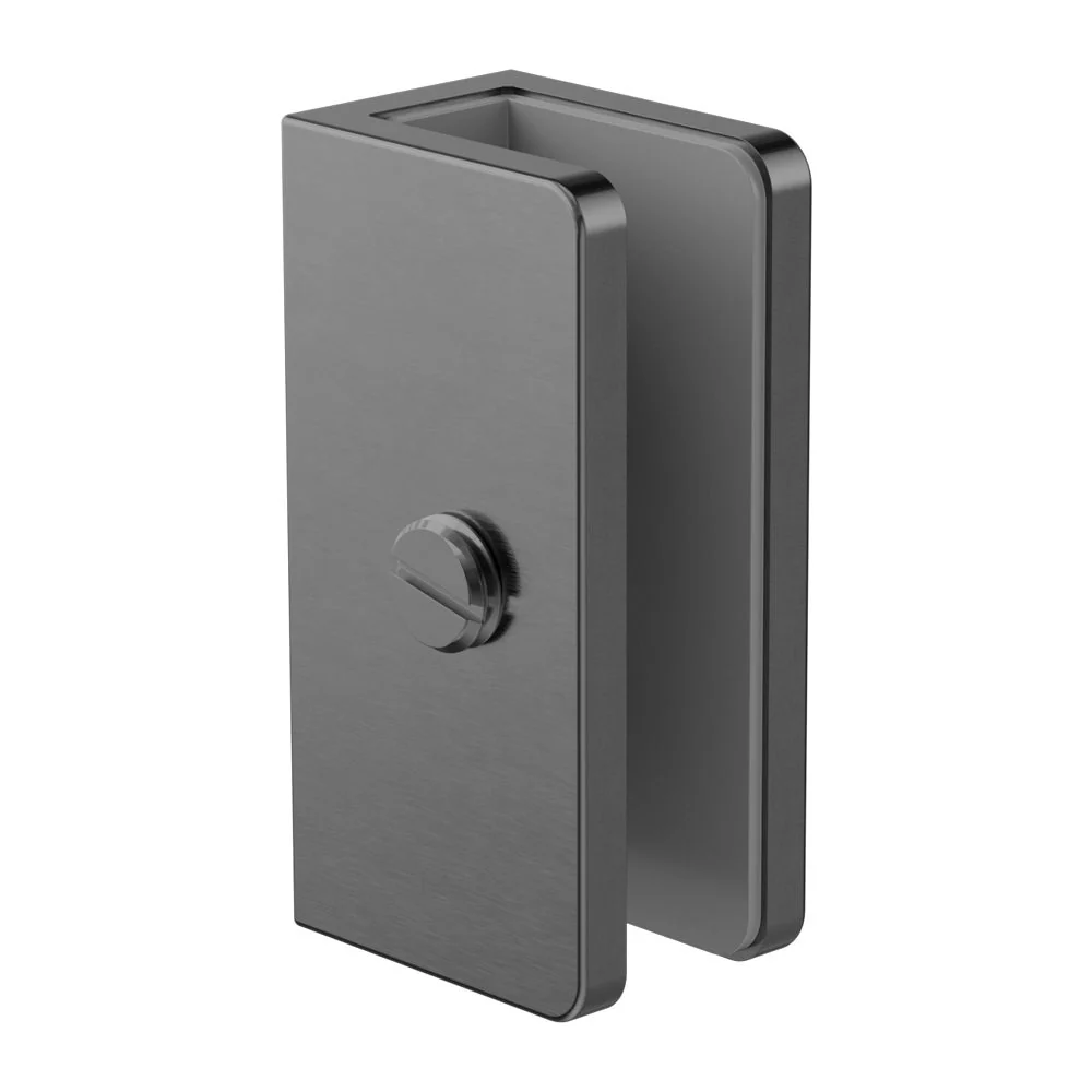 Nero Shower U Bracket 10mm Glass - Gun Metal