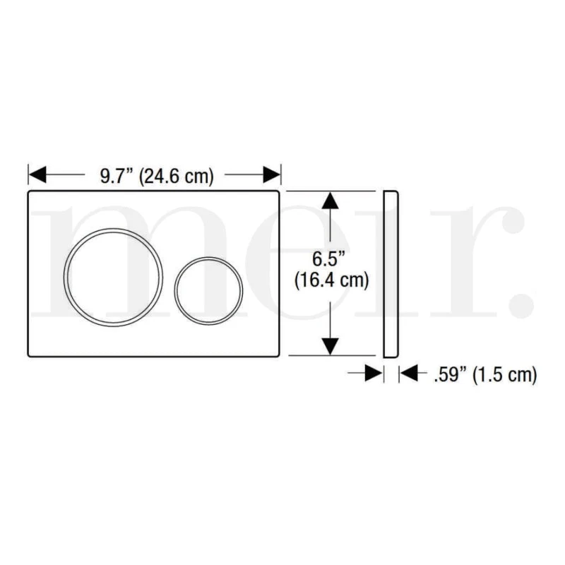 Meir Sigma 21 Dual Flush Plates to suit Geberit - Champagne - Image 3
