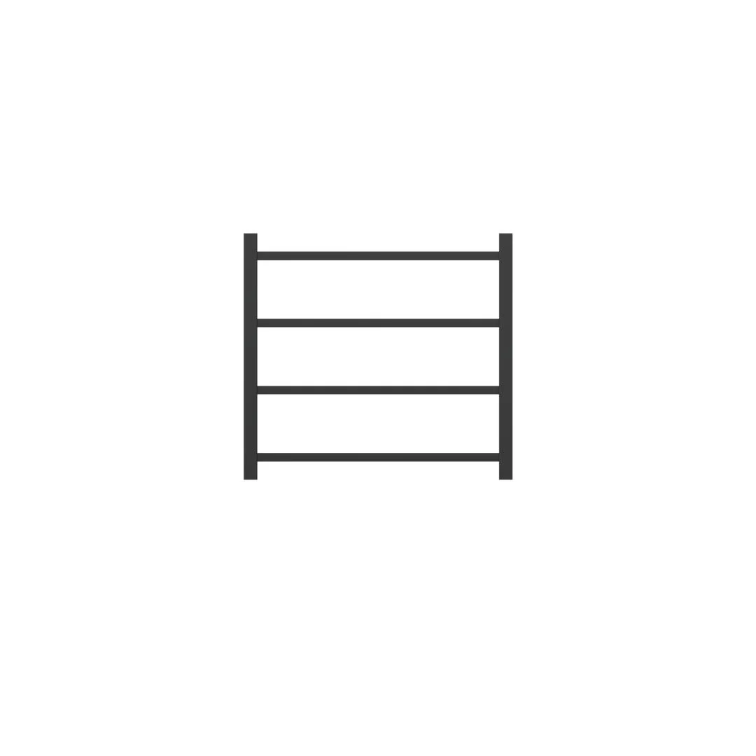 Linsol Spirit 4 Bar Heated Towel Rail - Matte Black - Image 2