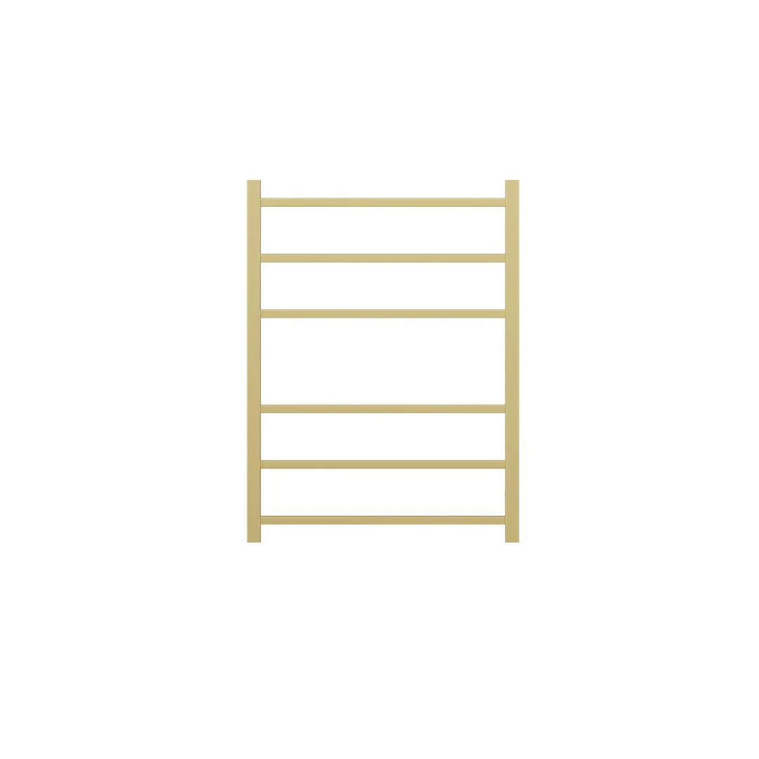 Linsol Spirit 6 Bar Heated Towel Rail - Brushed Brass - Image 2