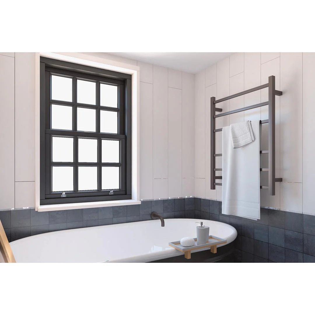 Linsol Spirit 6 Bar Heated Towel Rail - Gunmetal - Image 2
