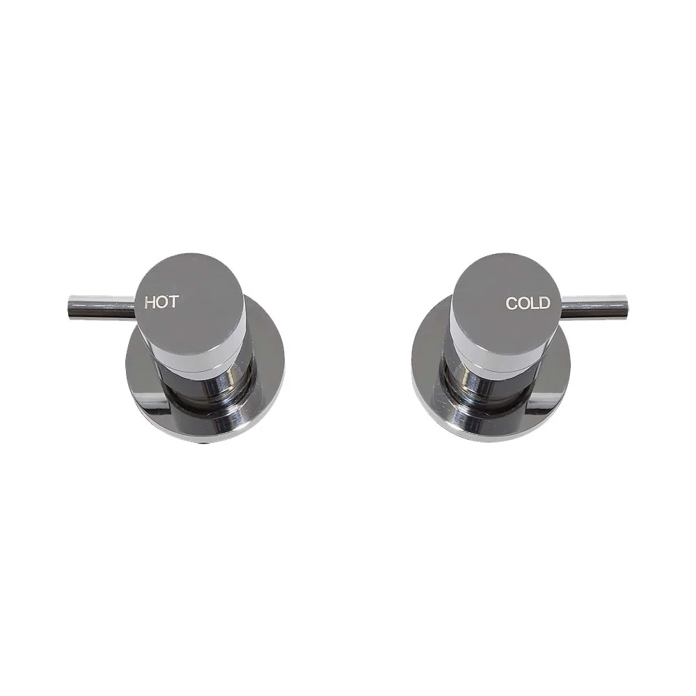Mixx Spruce Lever 1/4 Turn C/Disc Wall Stops Set - Chrome (PR)