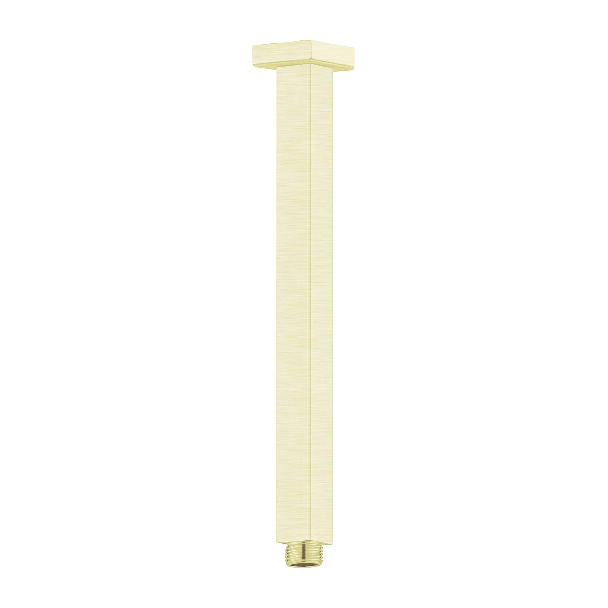 Nero Square Ceiling Arm 300mm Length - Brushed Gold