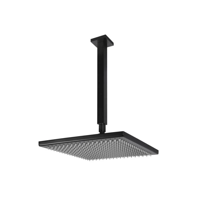 Meir Square Ceiling Shower 300mm rose, 200mm dropper - Black Matte