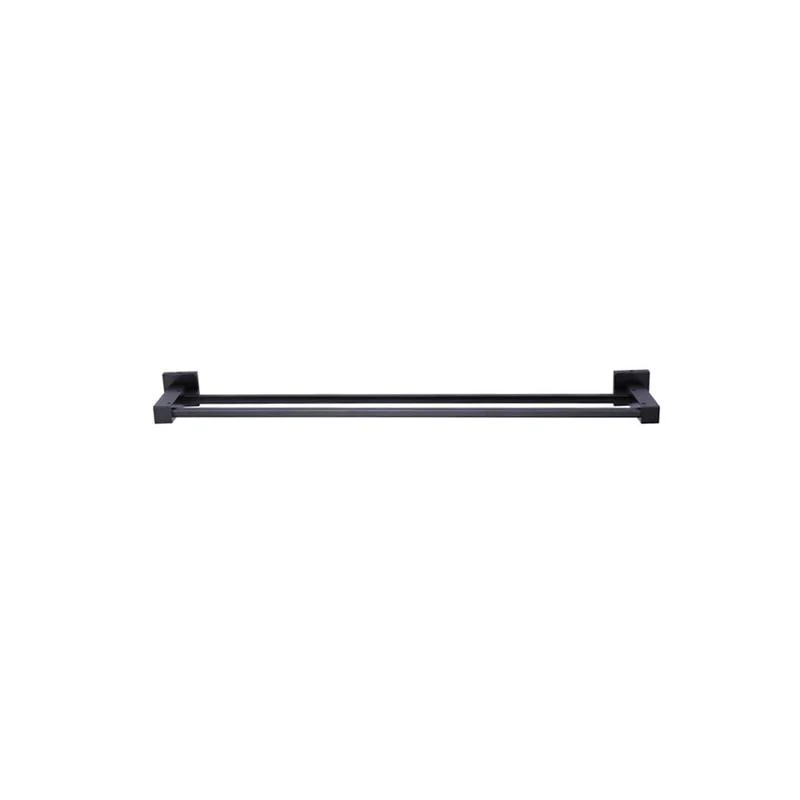 Meir Square Double Towel Rail 600mm - Black Matte - Image 2