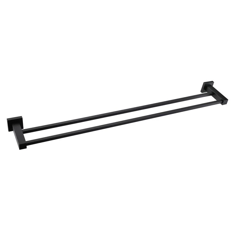 Meir Square Double Towel Rail 600mm - Black Matte - Image 3