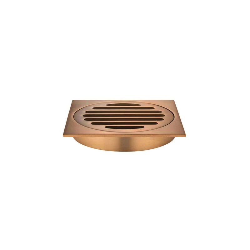 Meir Square Floor Grate Shower Drain 100mm outlet - Lustre Bronze