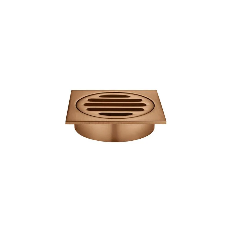 Meir Square Floor Grate Shower Drain 80mm outlet - Lustre Bronze