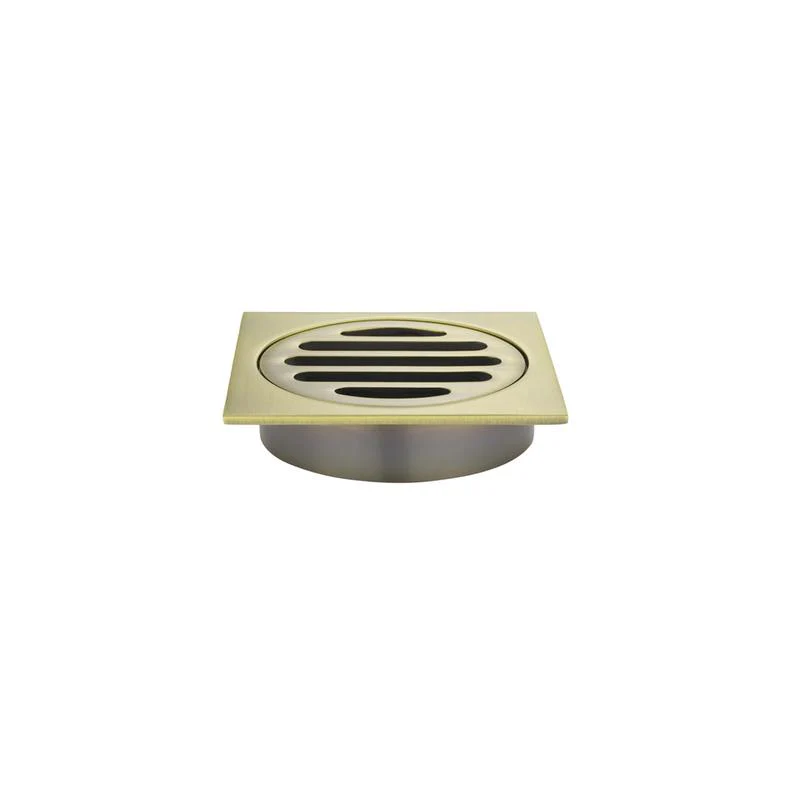 Meir Square Floor Grate Shower Drain 80mm outlet - PVD Tiger Bronze