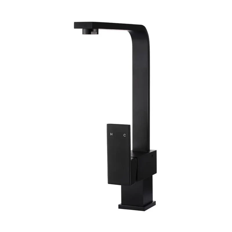 Meir Square Kitchen Sink Mixer Tap - Black Matte