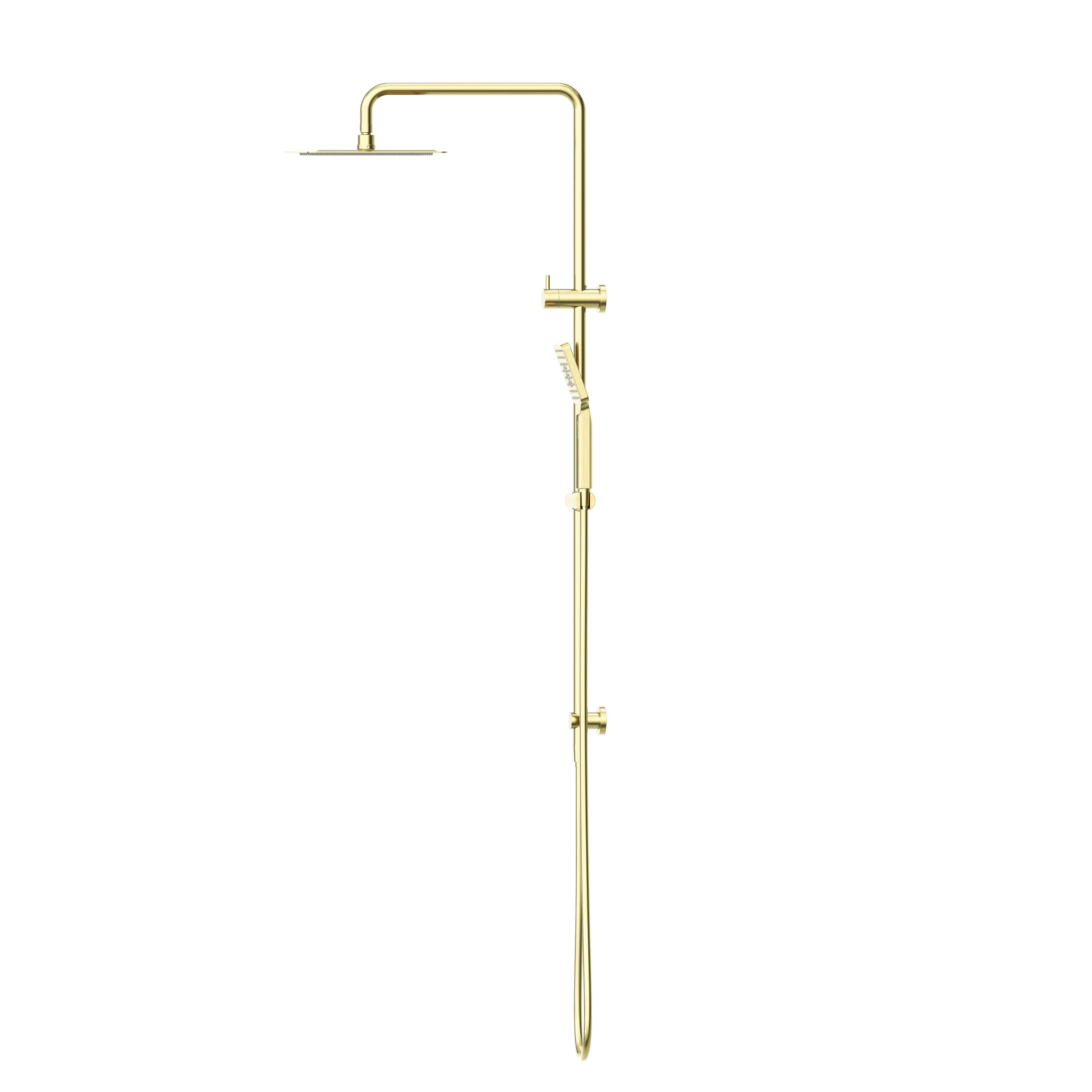 Nero Square Project Twin Shower - Brushed Gold - Image 3
