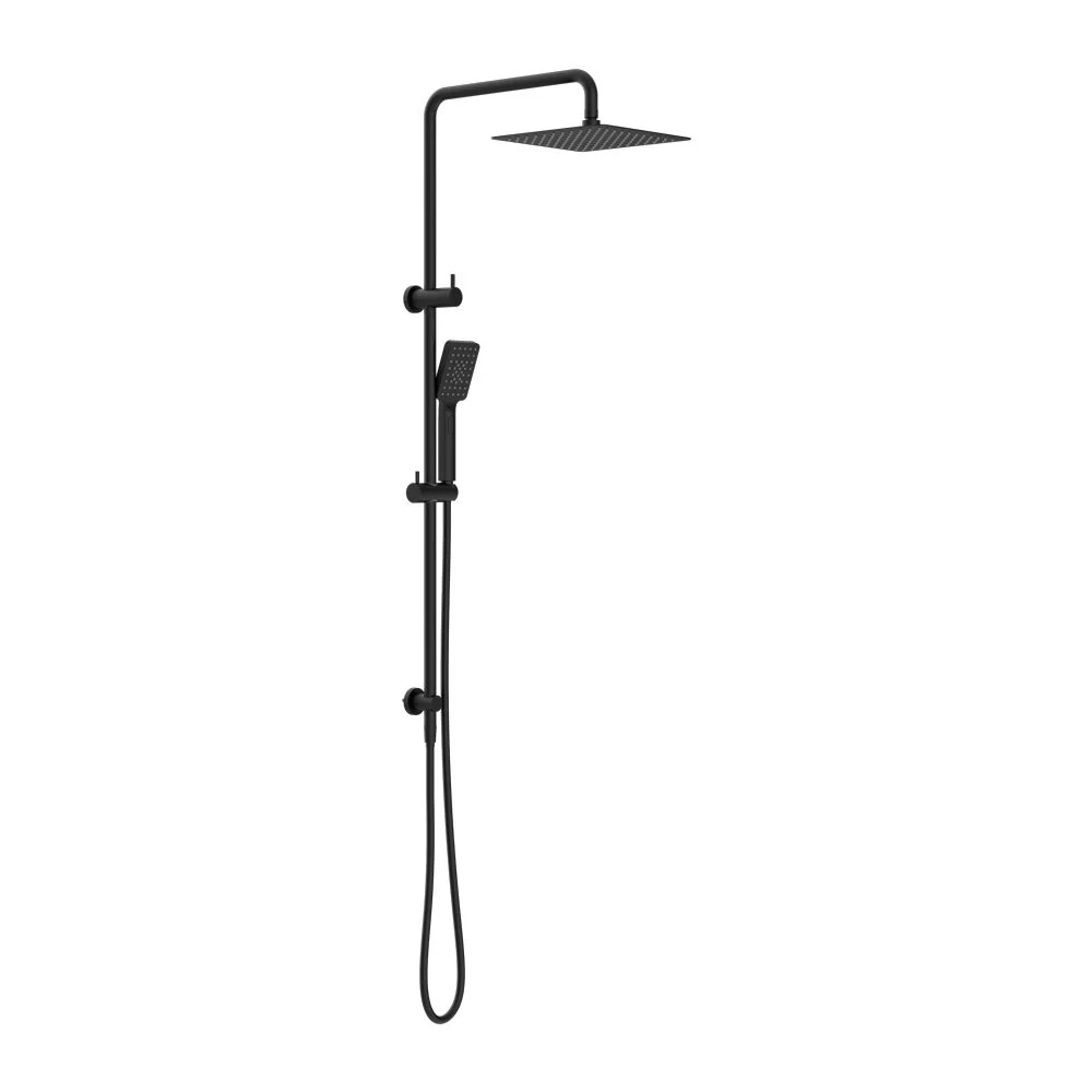 Nero Square Project Twin Shower - Black Matte