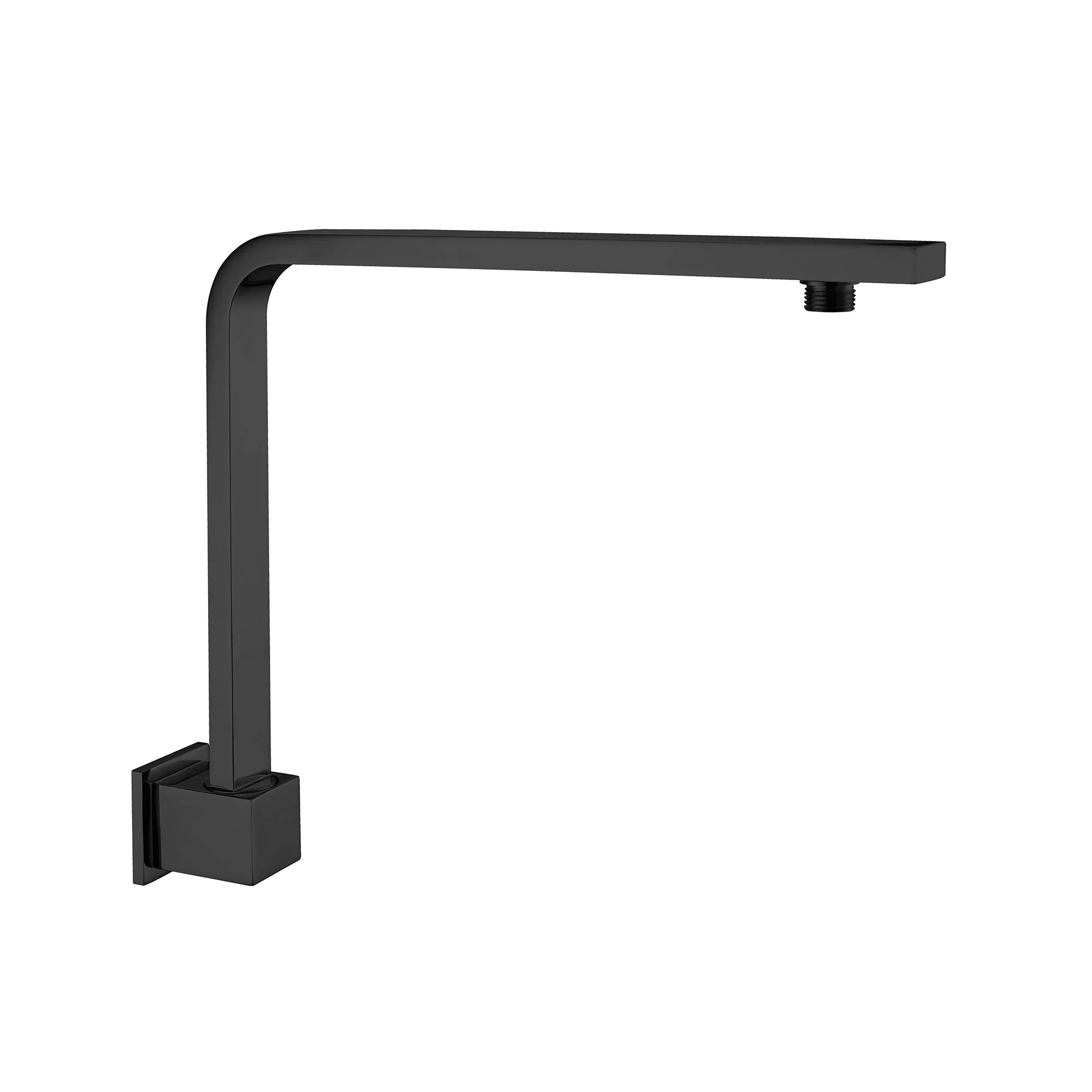 Nero Square Swivel Shower Arm - Black Matte