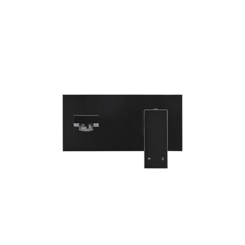 Meir Square Wall Basin Mixer and Spout - Black Matte - Image 2