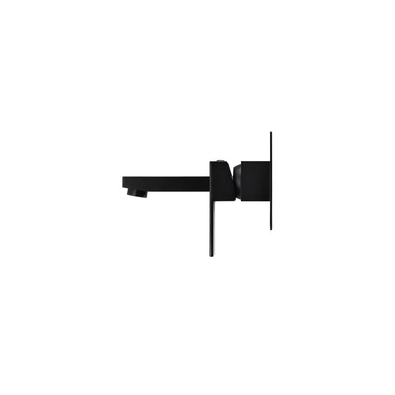 Meir Square Wall Basin Mixer and Spout - Black Matte - Image 3