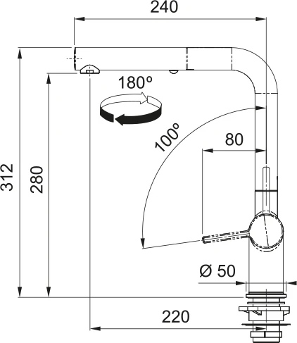 Franke Active Pull-Out Matte Black Tap - Image 3