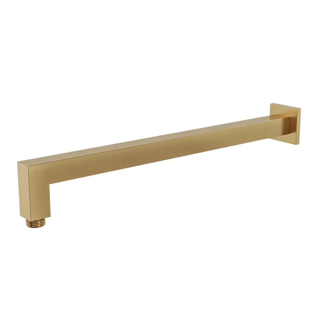 Linsol Tiana 400mm Square Wall Arm - Brushed Brass