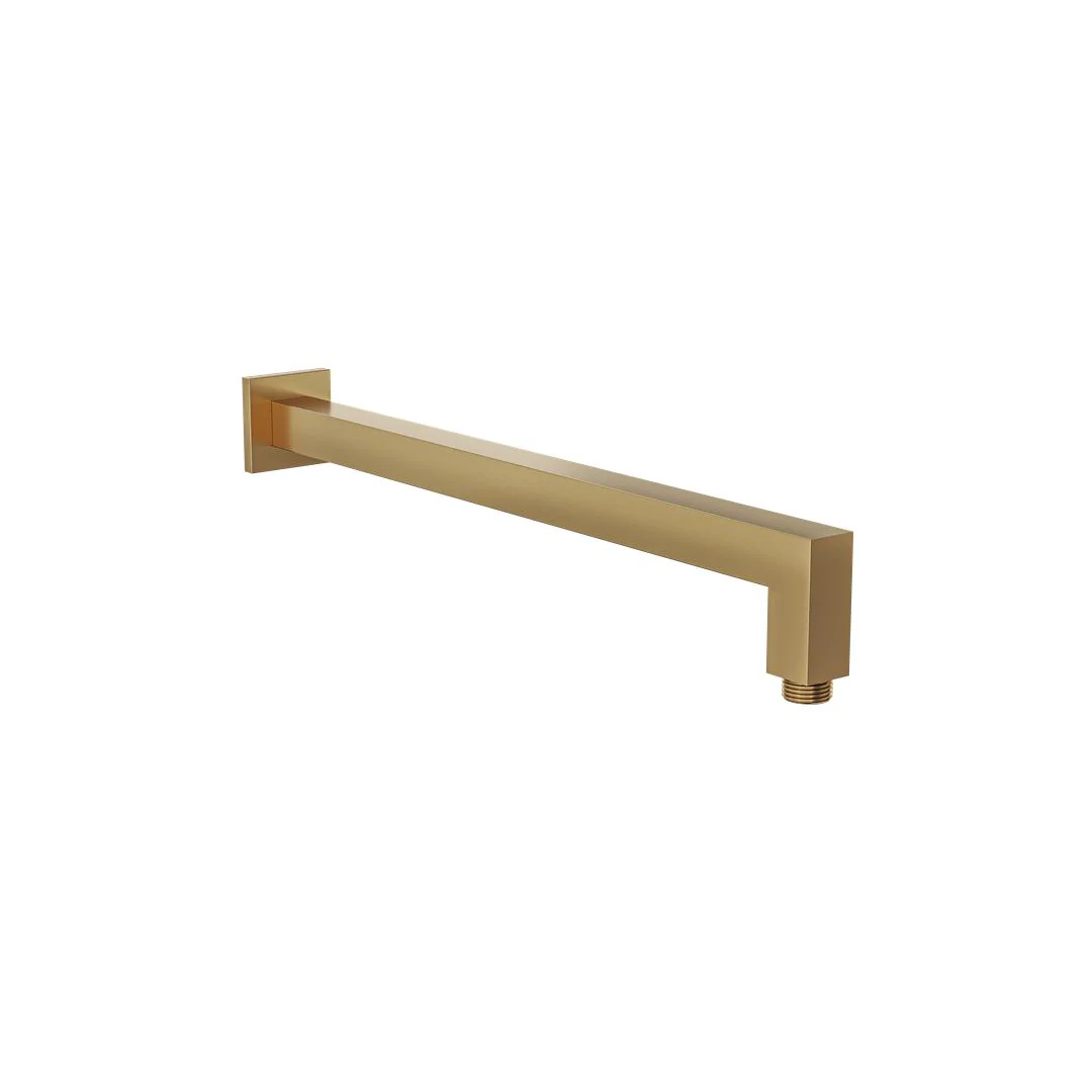 Linsol Tiana 400mm Square Wall Arm - Brushed Brass - Image 2