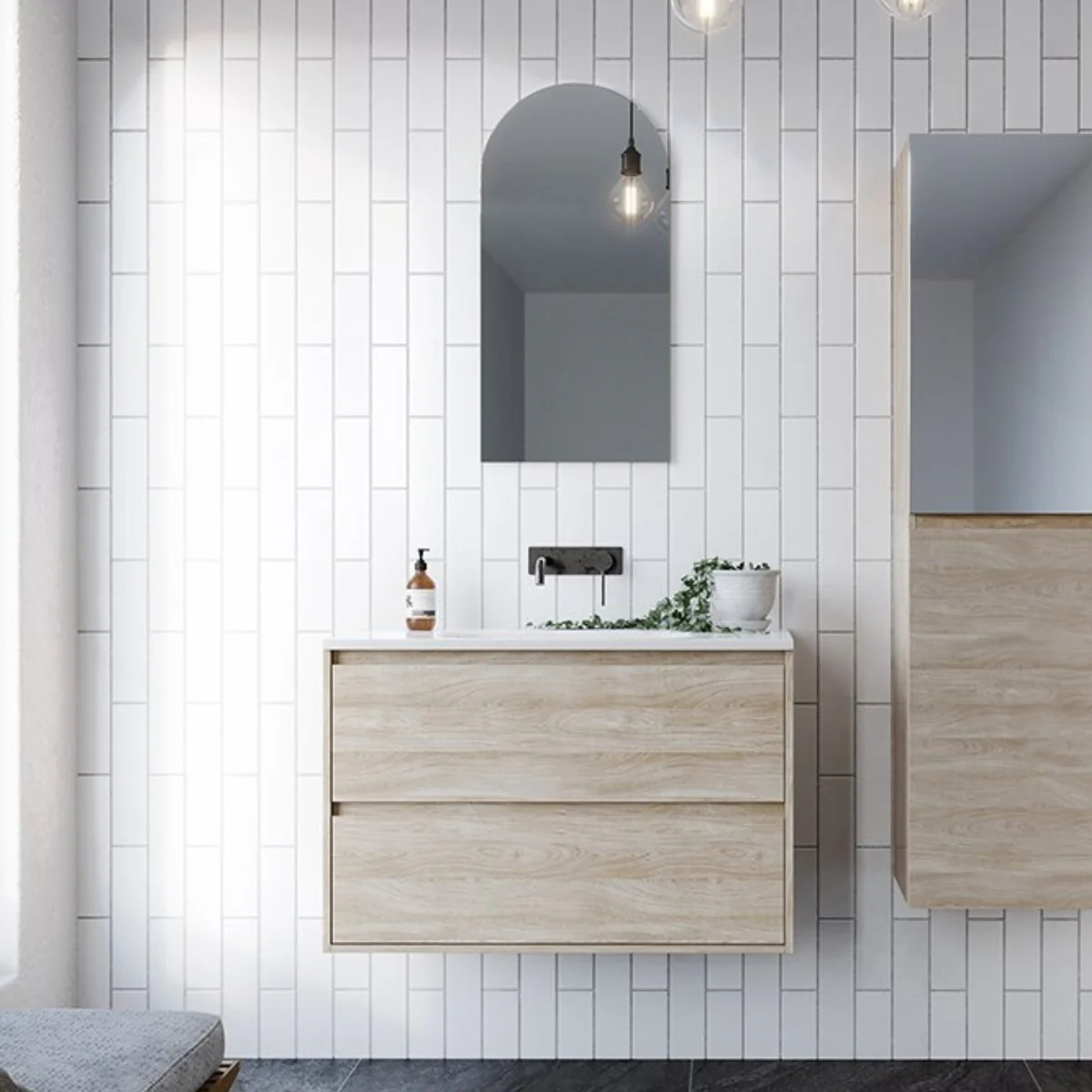 Timberline Grange Wall Hung Vanity - Acrylic Top