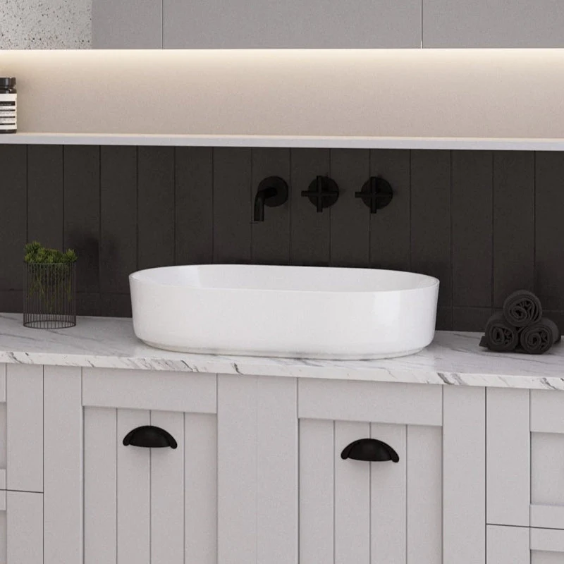Timberline Myrtle Above Counter Basin - White Gloss