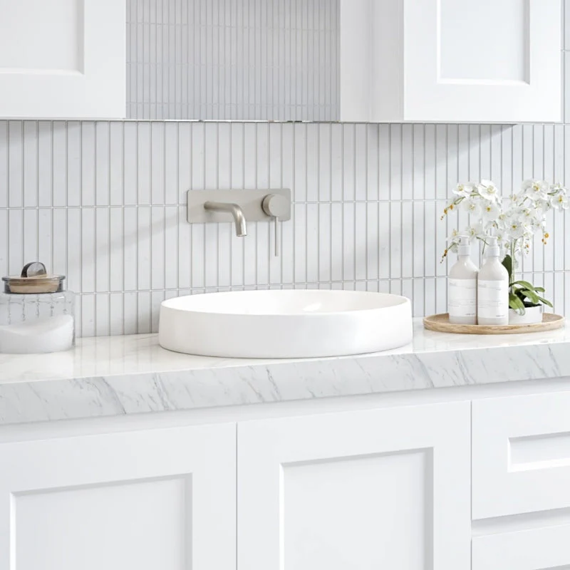 Timberline Radius Semi-Inset Basin - White Gloss - Image 3