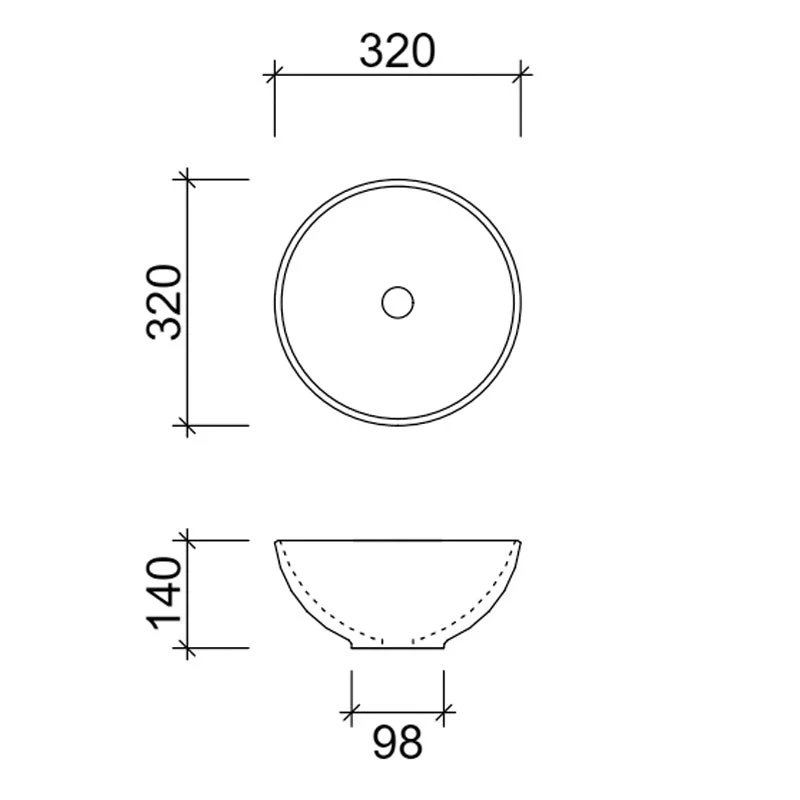 Timberline Rose Above Counter Basin - White Gloss - Image 4