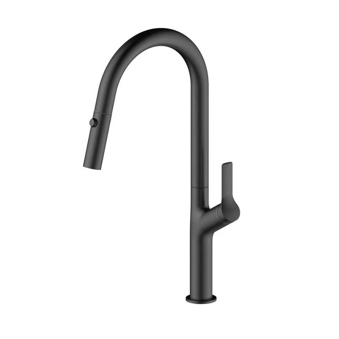 Linsol Tish Pull Out Sink Mixer - Matte Black