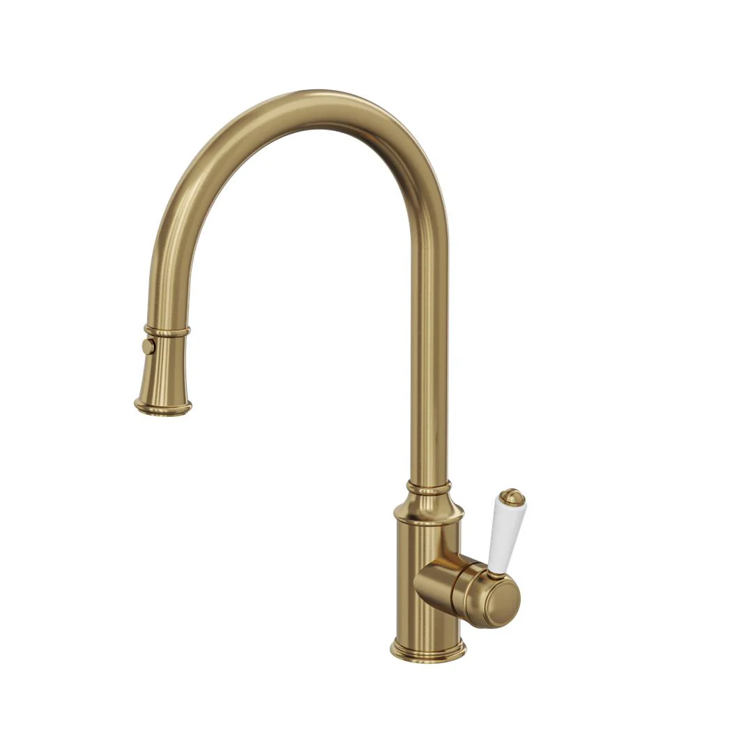 Linsol Tommy Pull Out Sink Mixer - Brushed Brass