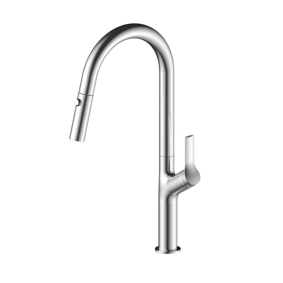 Linsol Tish S2 Pull Out Sink Mixer - Brushed Nickel