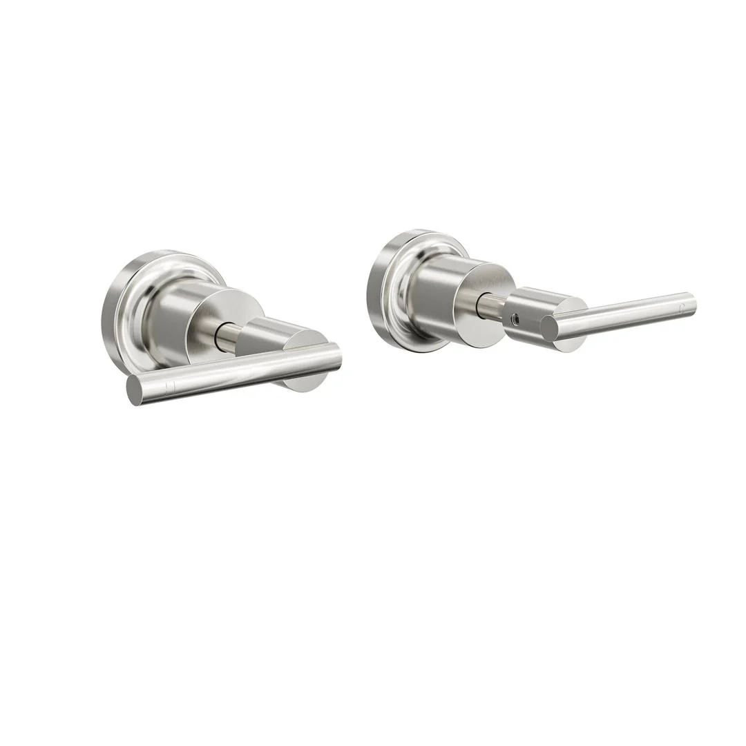 Linsol Tre Lever Handle Wall Top Assemblies - Brushed Nickel - Image 2