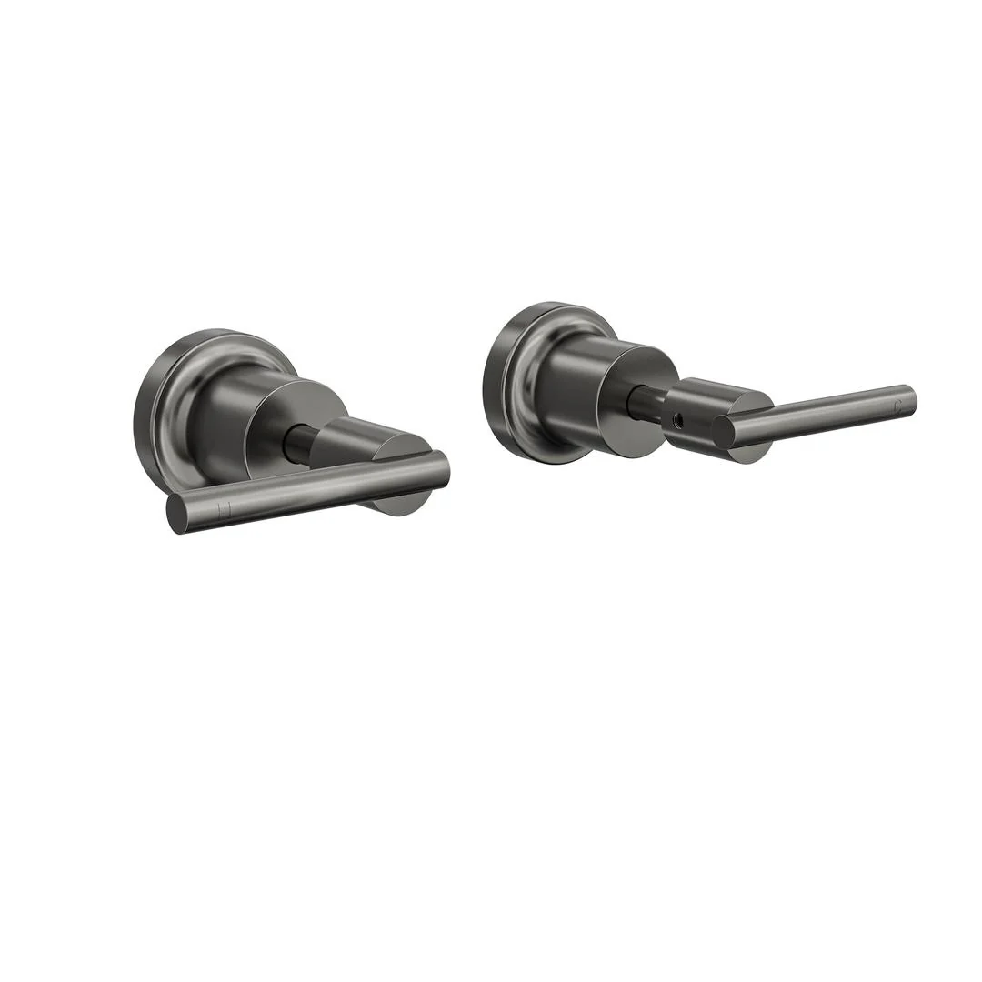 Linsol Tre Lever Handle Wall Top Assemblies - Gunmetal - Image 2