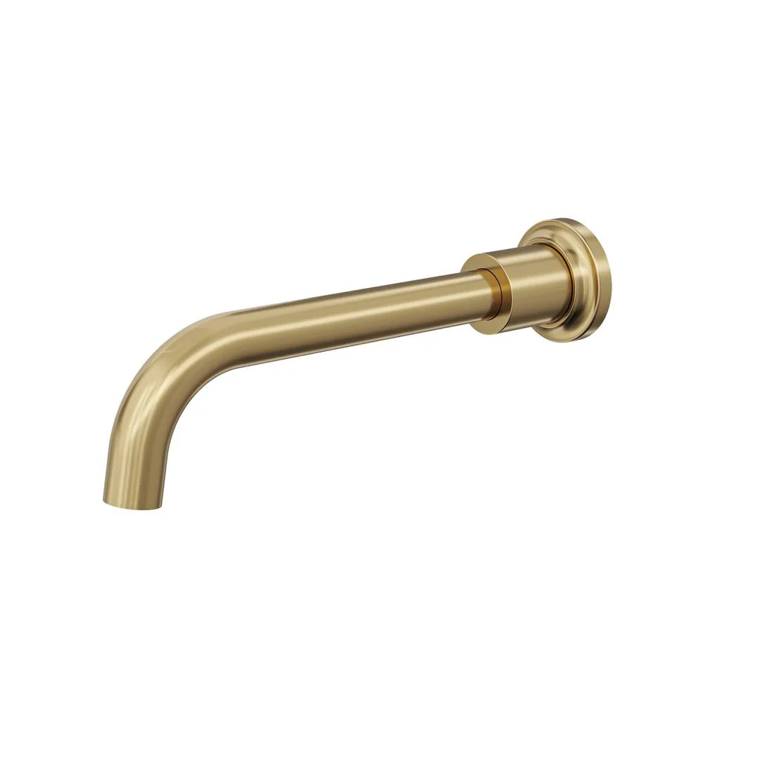Linsol Tre Wall Mount Bath Spout - Brushed Brass