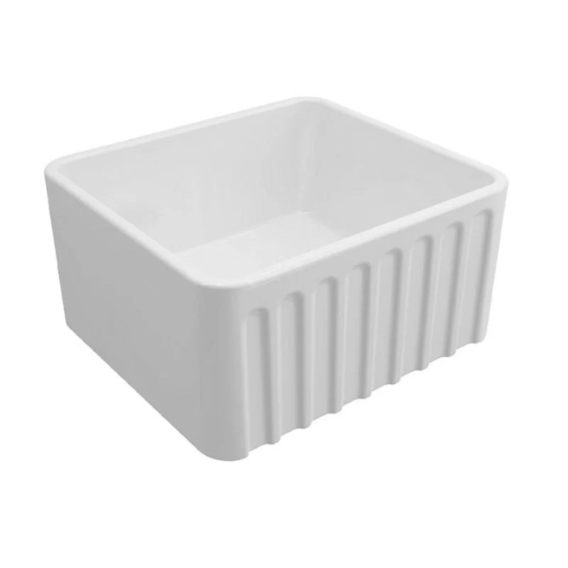 Turner Hastings Novi 500mm Fireclay Butler Sink - White Matte - Image 2