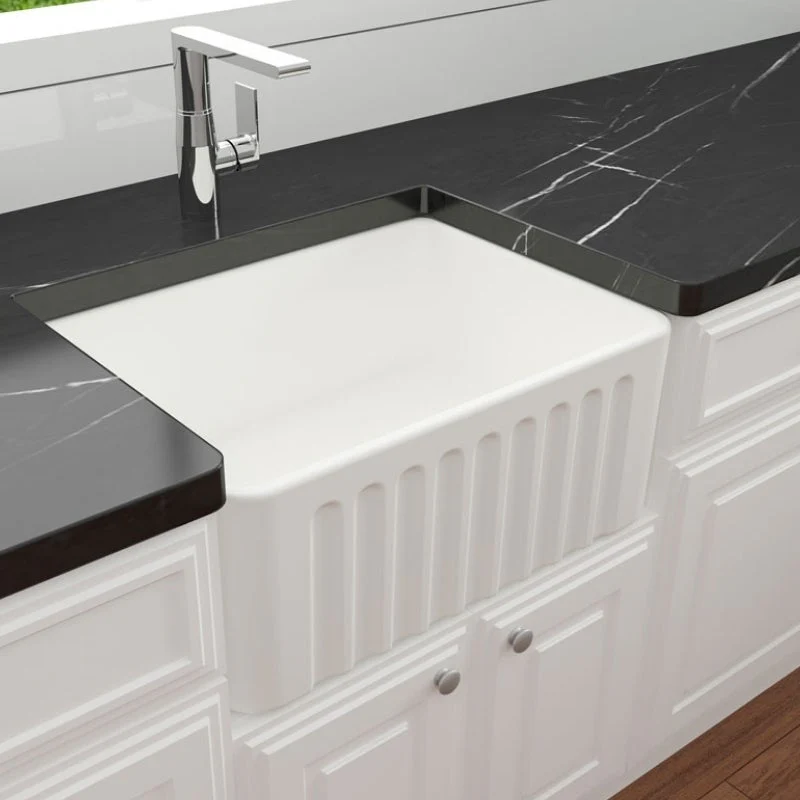 Turner Hastings Novi 600mm Fireclay Butler Sink - White Matte - Image 4