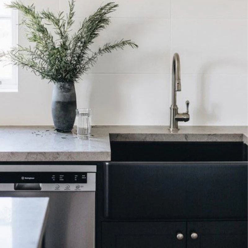 Turner Hastings Novi 750mm Fireclay Butler Sink - Black Matte - Image 4