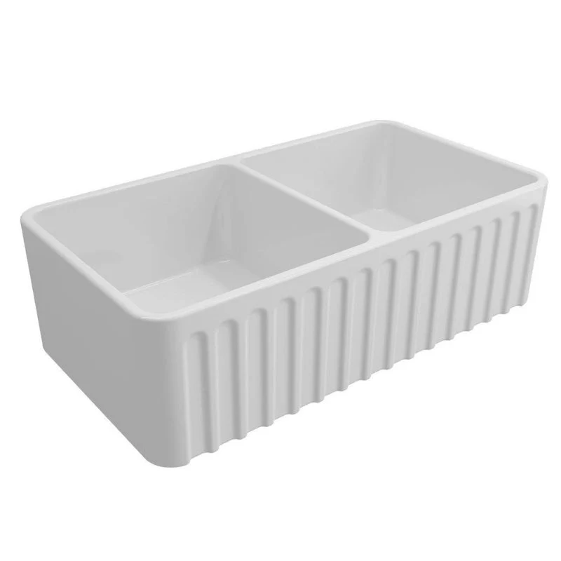 Turner Hastings Novi 850mm Fireclay Butler Sink - White Gloss - Image 2