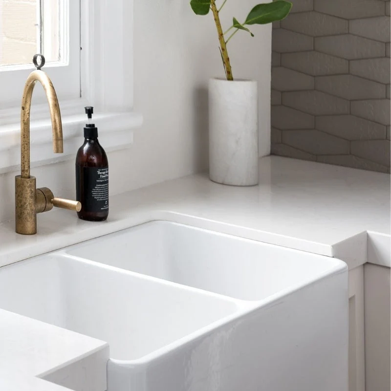 Turner Hastings Novi 850mm Fireclay Butler Sink - White Gloss - Image 6