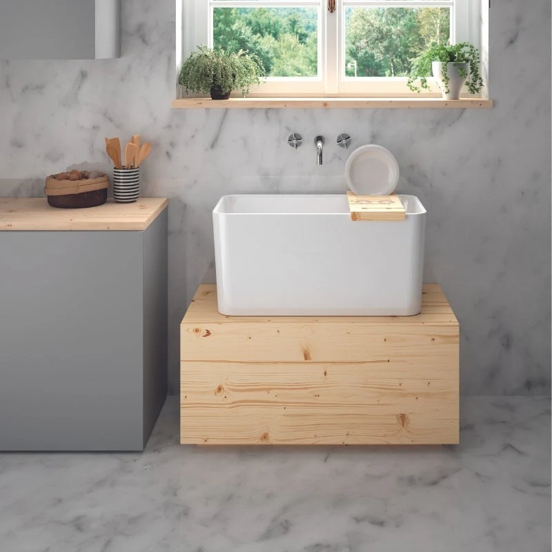 Turner Hastings COUNTER TOP Tribo 600mm Fireclay Sink - Image 6