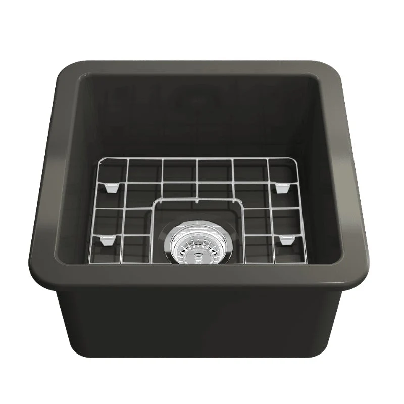 Turner Hastings Cuisine 460mm Inset / Undermount Fireclay Sink - Black Matte