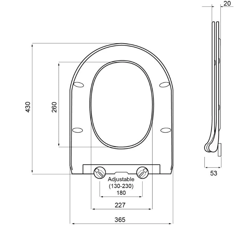 Turner Hastings Narva Thin Quick Release Soft Closing Seat - Image 2