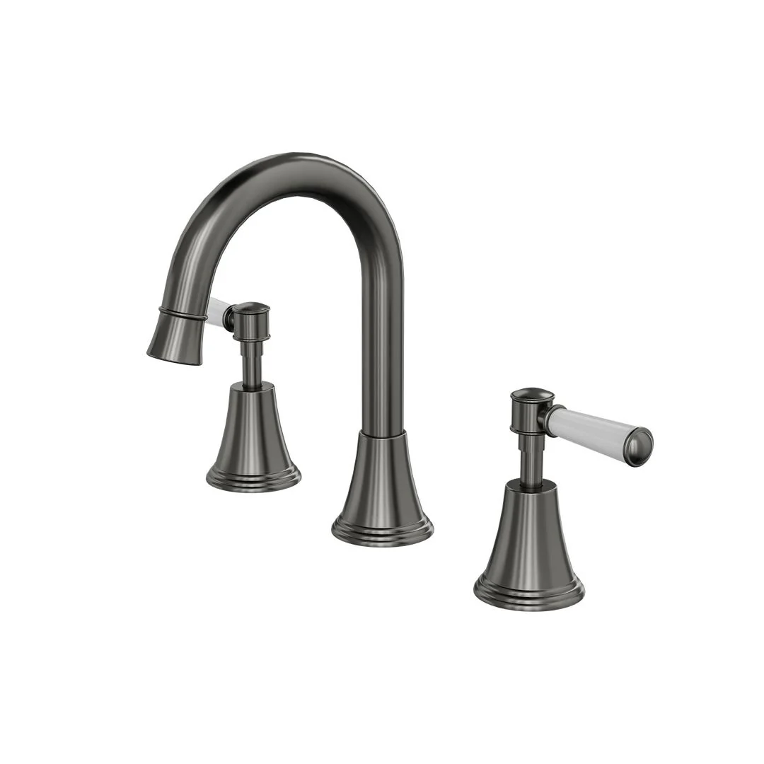 Linsol Vintage Lever Handle Basin Set - Gunmetal