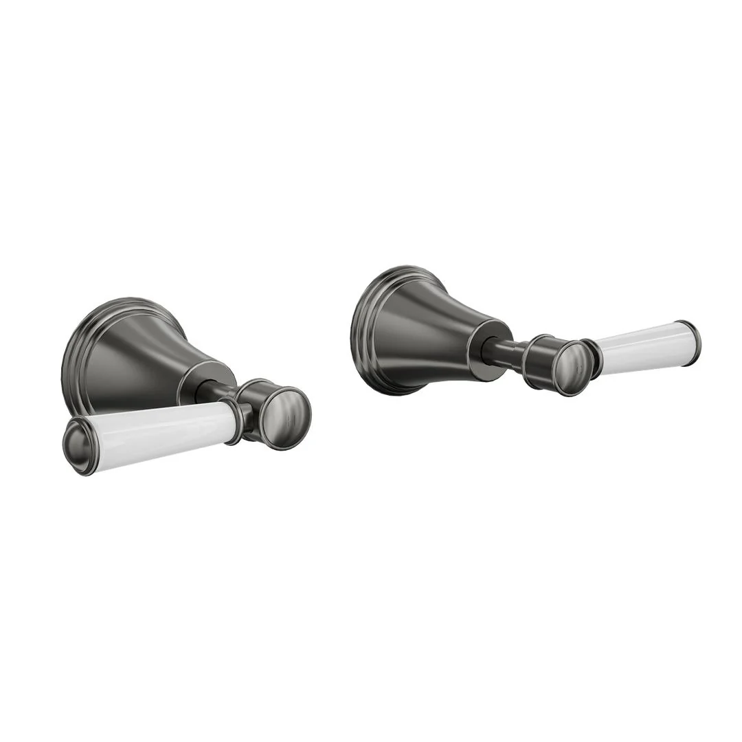 Linsol Vintage Lever Handle Wall Top Assemblies - Gunmetal - Image 2