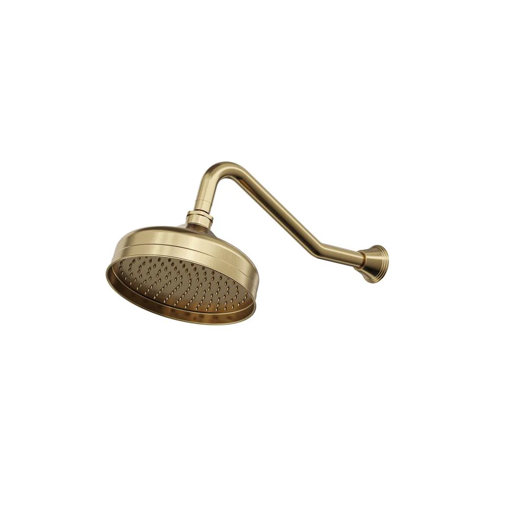 Linsol Vintage Wall Arm with 210mm Head - Brushed Brass