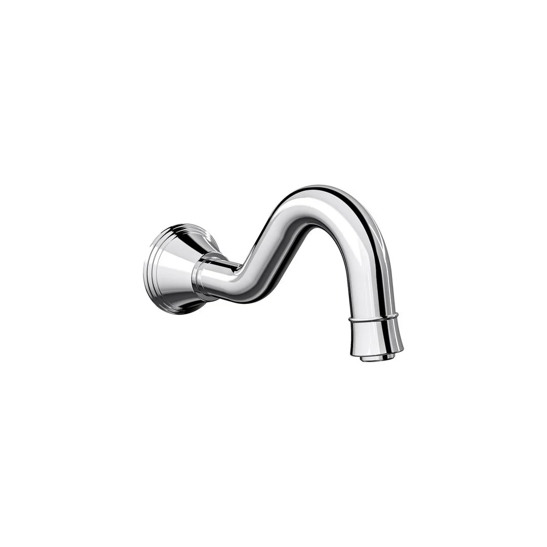 Linsol Vintage Wall Mount Bath Spout - Chrome - Image 2