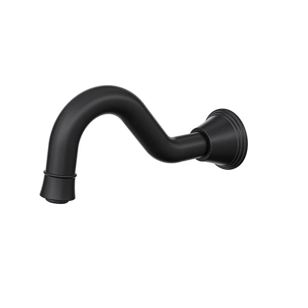 Linsol Vintage Wall Mount Bath Spout - Matte Black