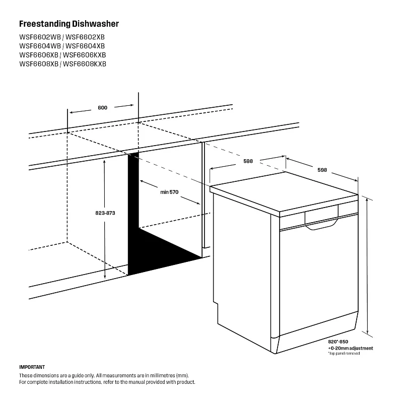 Westinghouse 60cm 14 Place Freestanding Dishwasher - Stainless Steel - Image 6
