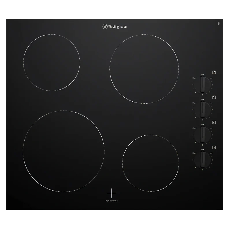Westinghouse 60cm 4 Zone Ceramic Cooktop  - Black Glass