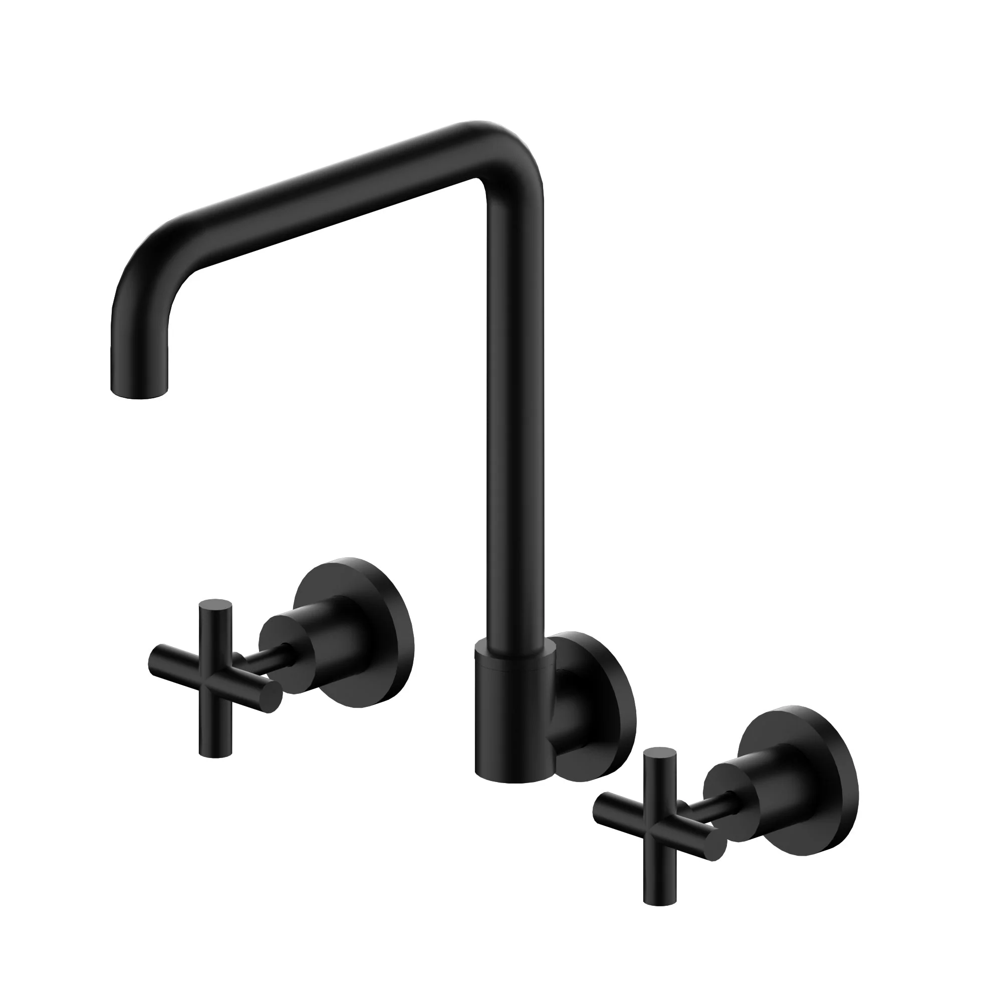 Nero X Plus Wall Kitchen Set Swivel Spout - Black Matte
