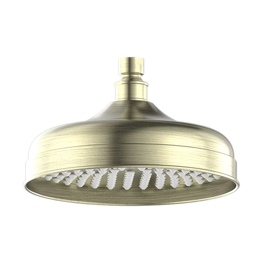 Nero York 200mm Shower Head - Aged Brass