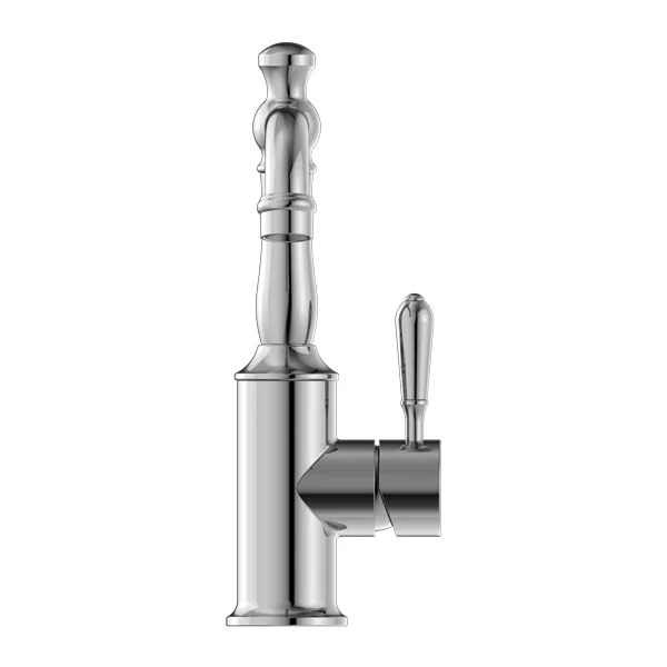 Nero York Basin Mixer With Metal Lever - Chrome - Image 2